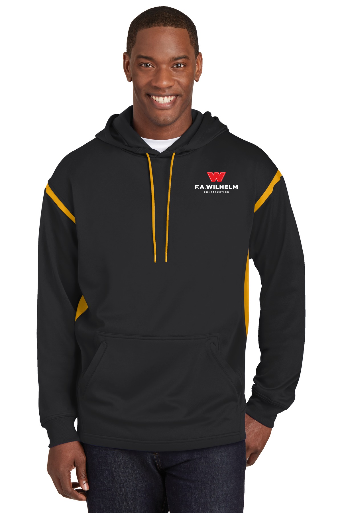 Sport-Tek Tech Fleece Colorblock Hooded Sweatshirt